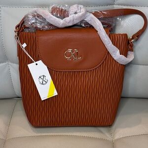 Christian Lacroix Brown Textured Shoulder Bag